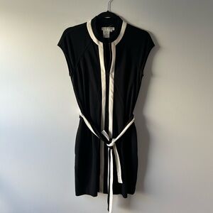 Maggy London black and white sleeveless dress